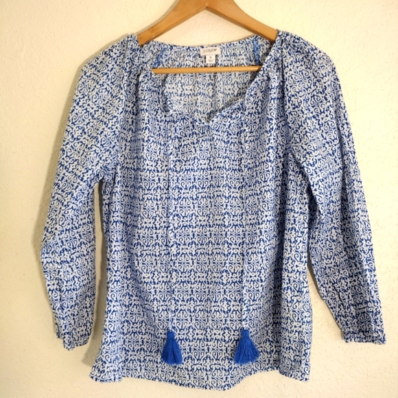 J. Crew Raglan cotton popover top - Picture 1 of 6